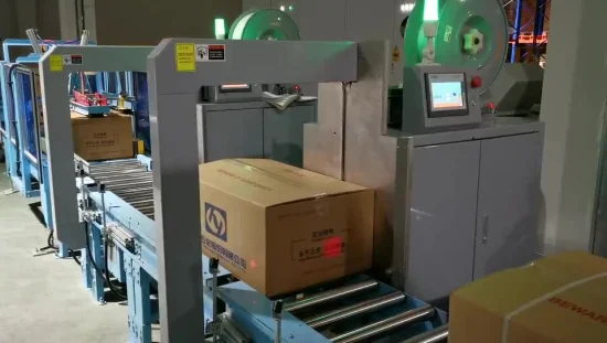 Macchina imballatrice per dimensioni dell'arco personalizzata con reggiatrice automatica per prodotti pesanti